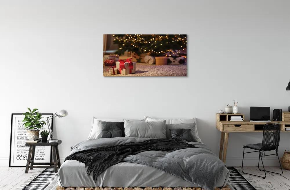 Obraz na plátne Dary vianočný strom 140x70 cm