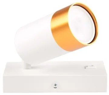 Nástenné bodové svietidlo 1xGU10/35W/230V biela/zlatá
