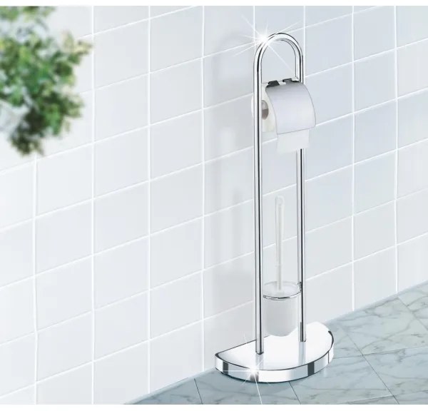 WENKO 16608100 - WC kefa COSENZA 33x84 cm lesklý chróm/satén