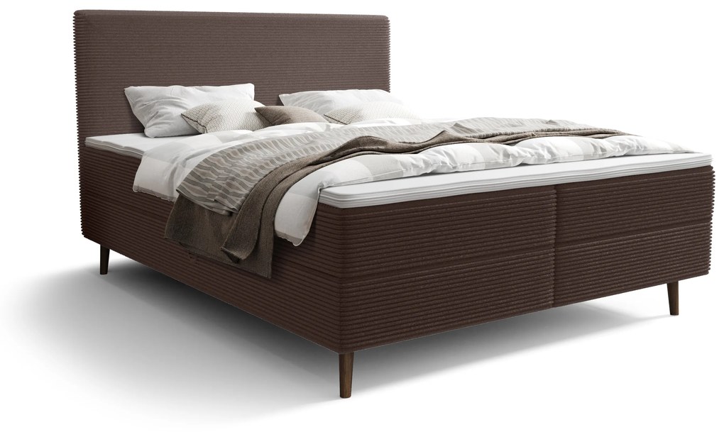 Jednolôžková posteľ 120 cm Napoli Bonell (hnedá) (s roštom, s úl. priestorom). Akcia -20%. Vlastná spoľahlivá doprava až k Vám domov. 1082433