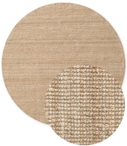 Koberec Hanse Home Bouclé Jaipur naturálny / zlatý kruh