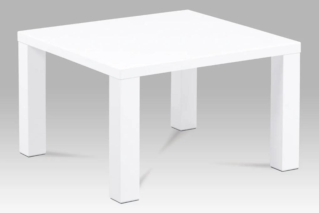 konferenčný stolík, 80x80x50cm, vysoký lesk biely