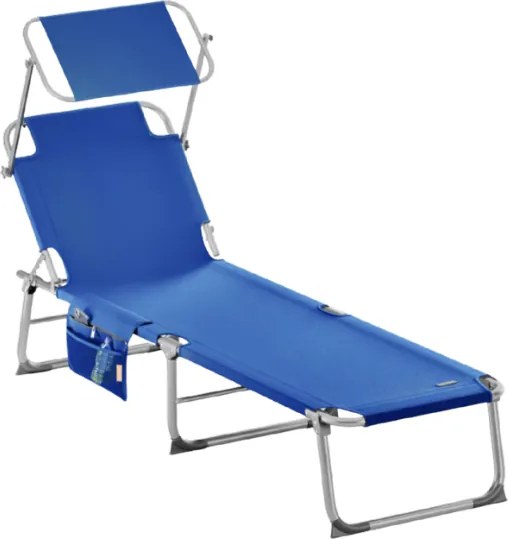 Skladacie záhradné ležadlo Beil modré