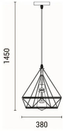 Luster na lanku FLARE 1xE27/15W/230V béžová