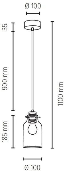 Spot-Light 1760174 - Luster na lanku ALESSANDRO 1xE27/60W/230V