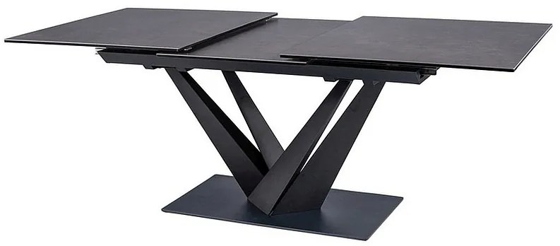 Rozkladací jedálenský stôl 160-220 cm Suanne (čierna + čierna) (pre 8 a viac osôb). Vlastná spoľahlivá doprava až k Vám domov. 1050829