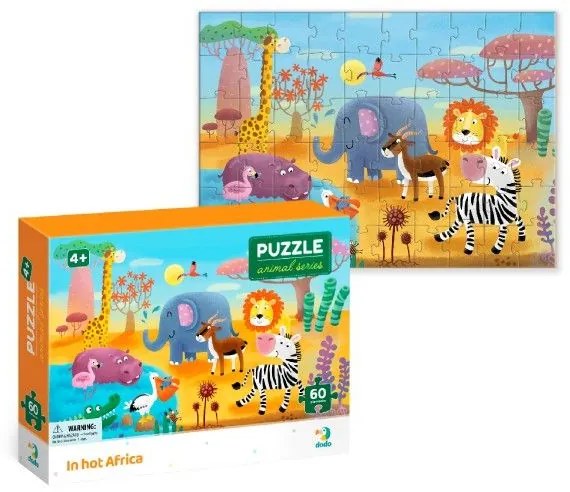 Puzzle Afrika 32x23cm 60 dielikov