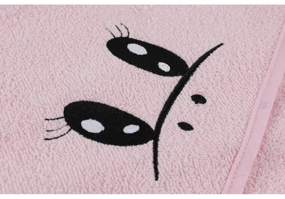 Ružový bavlnený detský župan a osuška v súprave 3 ks veľkosť 0-2 roky Unicorn – Foutastic