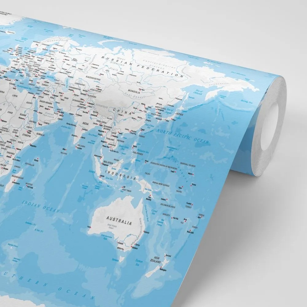 Samolepiaca tapeta štýlová mapa sveta - 300x200