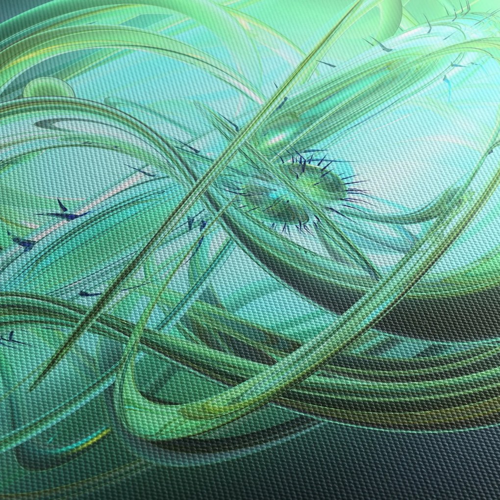 Obraz zelenej abstrakcie (120x50 cm)