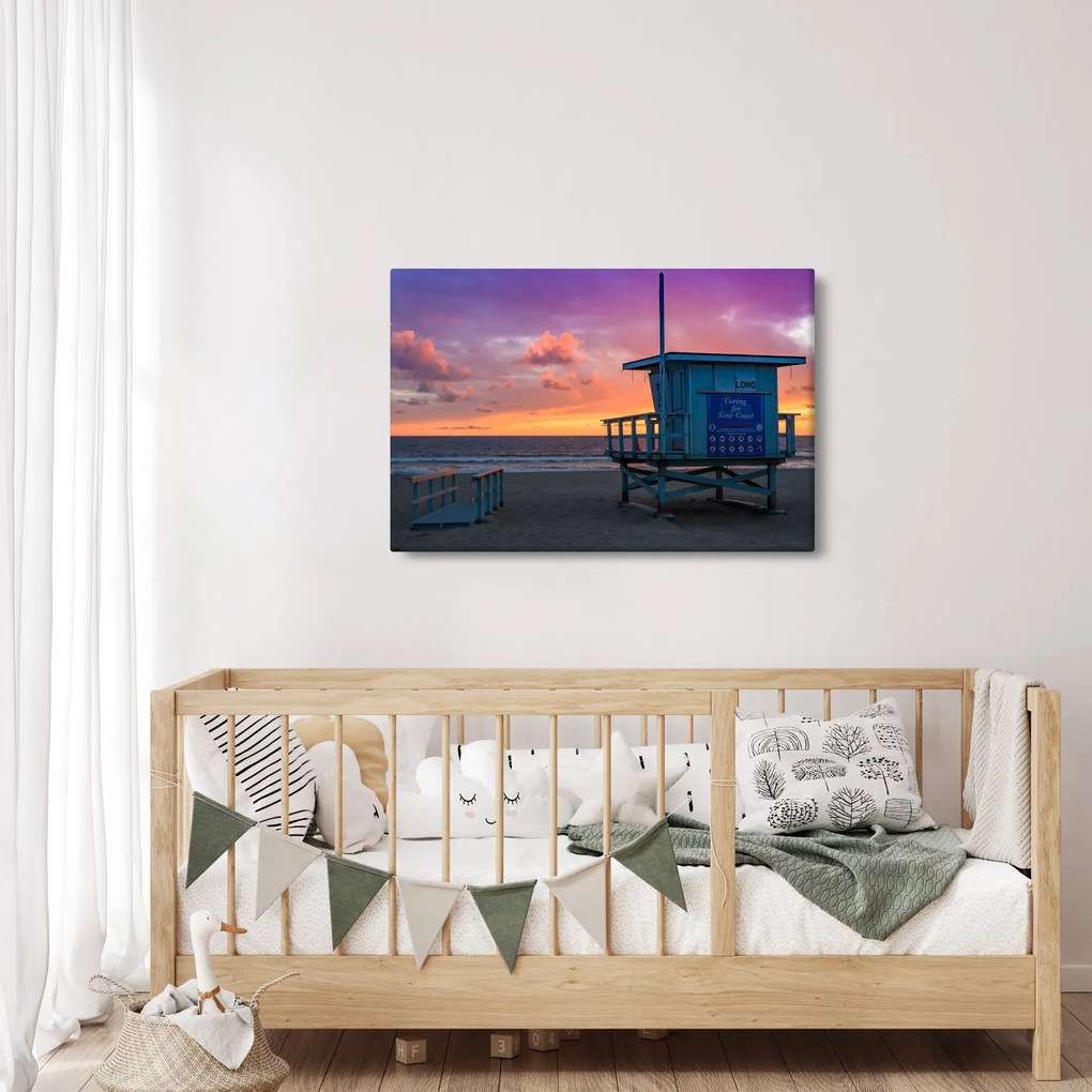 Obraz z pláže Santa Monica (90x60 cm)