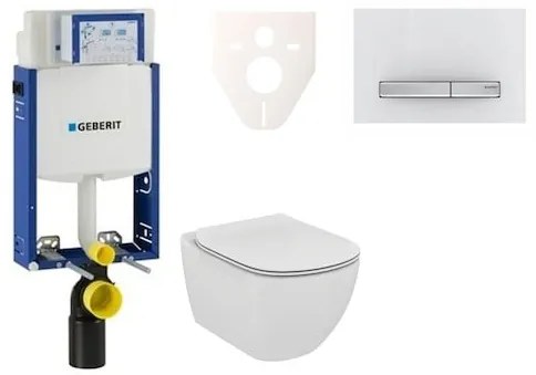 Cenovo zvýhodnený závesný WC set Geberit na zamurovanie + WC Ideal Standard Tesi 110.302.00.5NE8