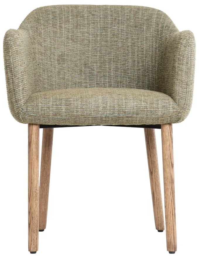 Svetlozelené čalúnené jedálenské kreslá v súprave s podrúčkami 2 ks Blaine – Light &amp; Living