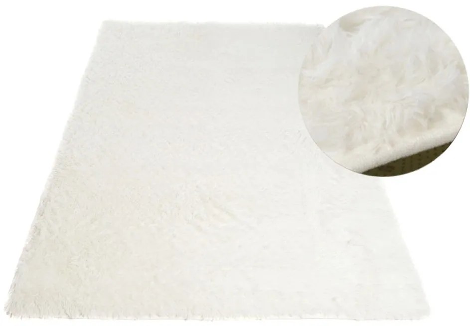 Plyšový koberec TOP - IVORY
