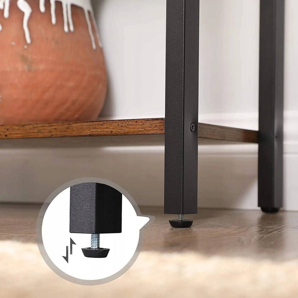 Knižnica TAYLOR 6 políc 186x60cm, rustikálne hnedá