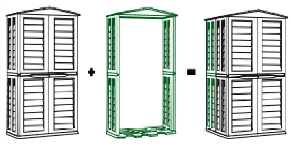 ARTPLAST Záhradná modulárna zostava Garden Shed - rozširujúci modul