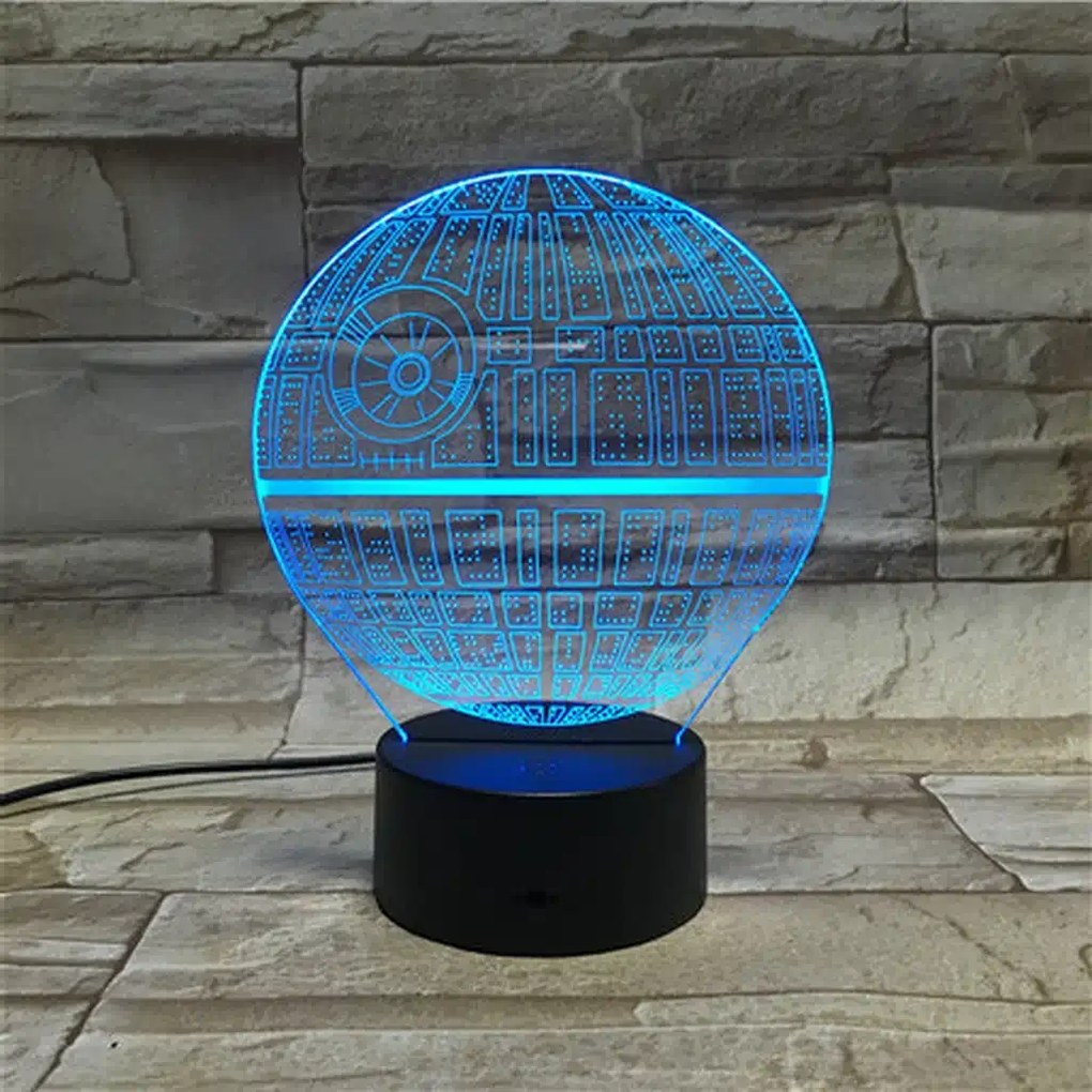 3Dmix 3DL-SMRT036 – 3D LED nočná lampa - Hviezda smrti (Star Wars) (Smart)