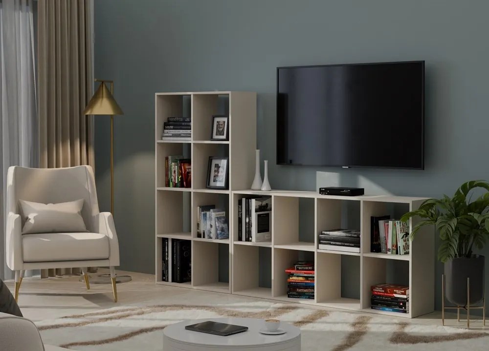 Regál Malax 147 cm kašmírový