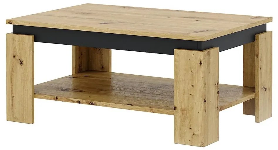 Konferenčný stolík LUNO dub artisan/čierna