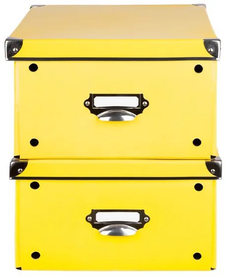 MELINERA® Úložný maxi box, 2 kusy (žltá), žltá (100300228)