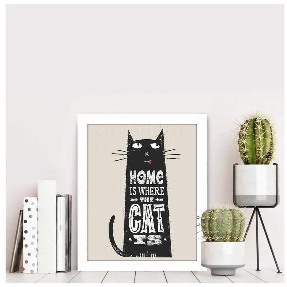 Dekoratívny obraz Cat, 28,5 × 23,5 cm