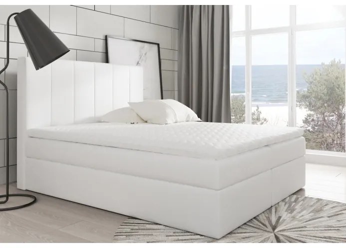 Veľká čalúnená posteľ Daria Eko koža 200 + Topper zdarma