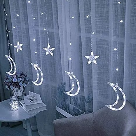 Vianočná svetelná LED reťaz Luna Stars 400 cm studený biely