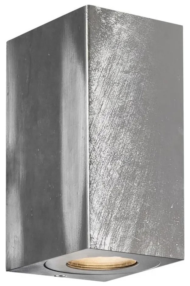 Nordlux - Vonkajšie nástenné svietidlo CANTO 2xGU10/28W/230V IP44 strieborné