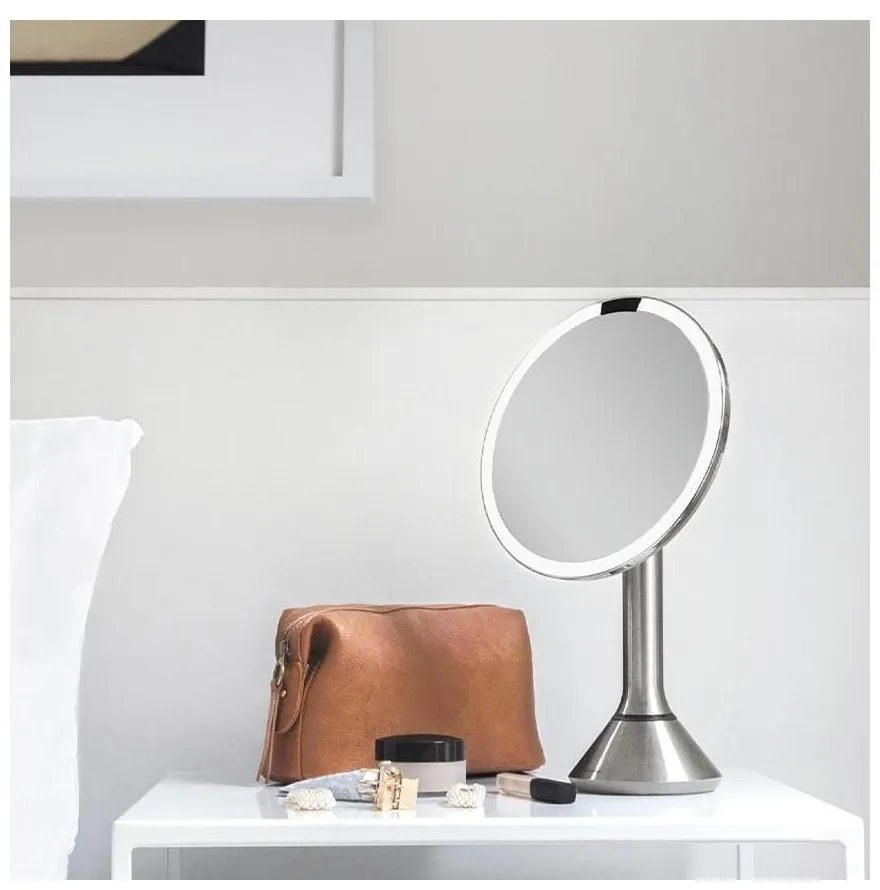 Kozmetické zrkadlo s osvetlením/zväčšovacie (5x) ø 20 cm Sensor – simplehuman