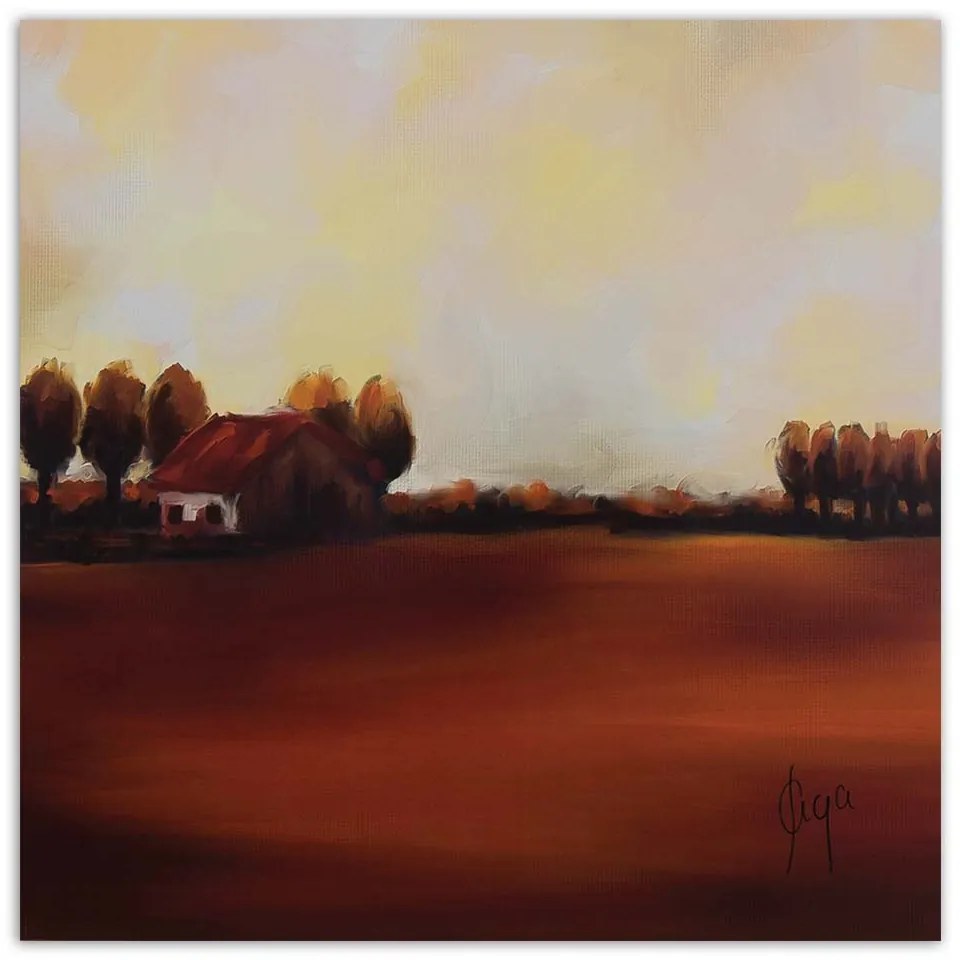 Gario Obraz na plátne Pohľad na pole na vidieku Rozmery: 30 x 30 cm