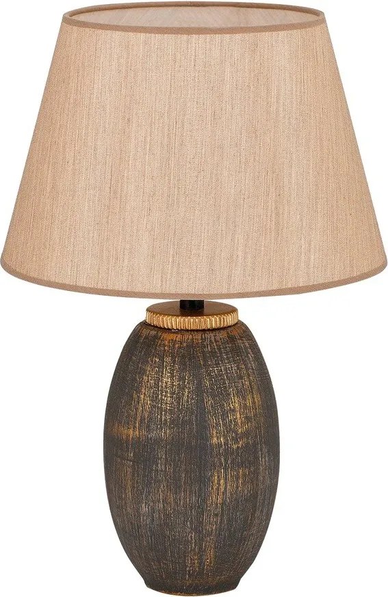 Sivá/béžová stolová lampa s textilným tienidlom (výška 46 cm) Yakamoz – Opviq lights