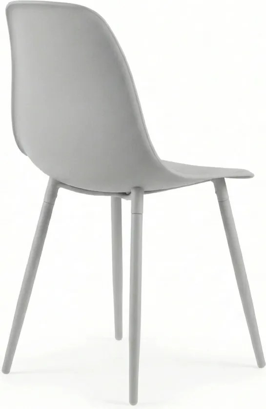 Jedálenská stolička OSAKA plastová, svetlo sivá