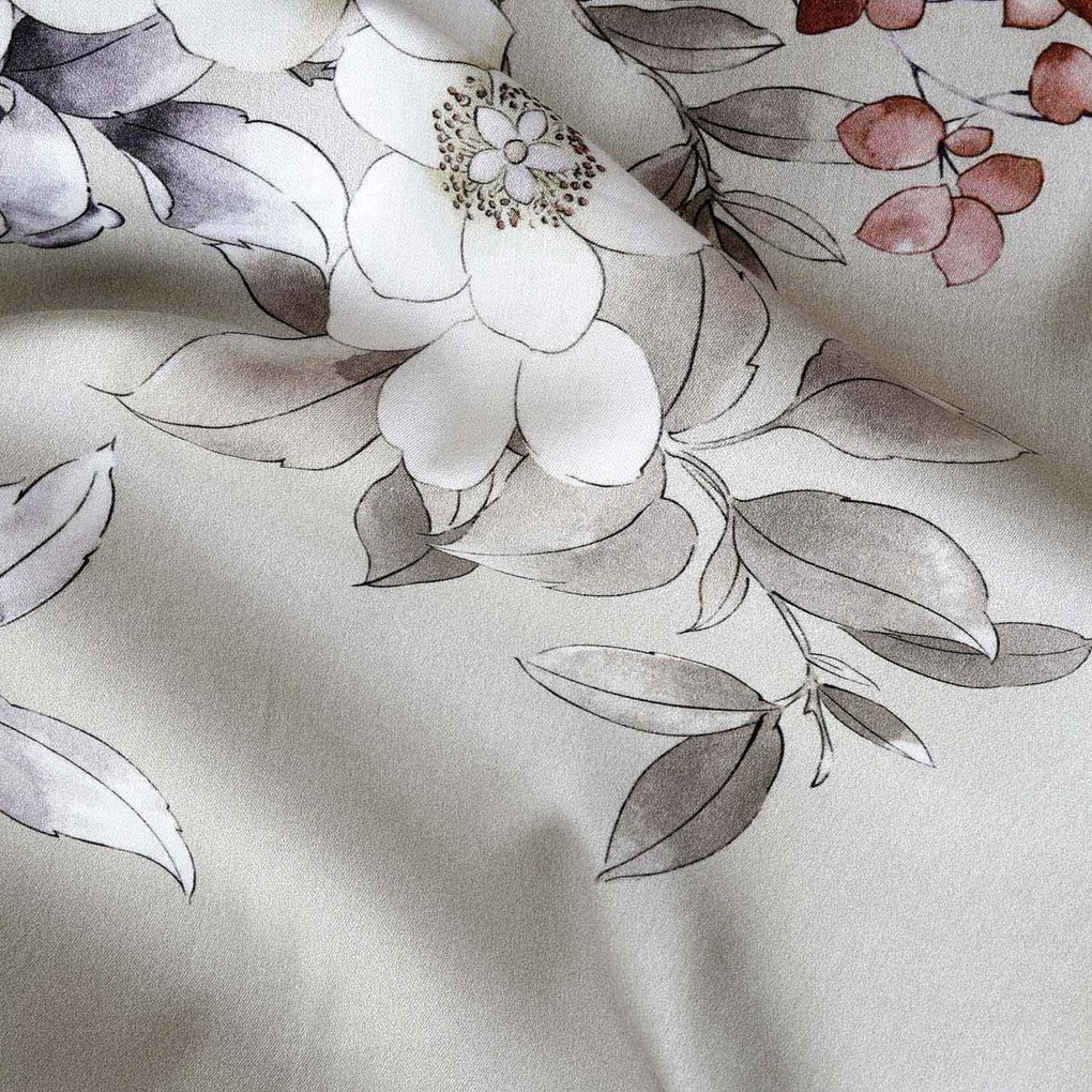 SATÉNOVÉ OBLIEČKY LUXURY ALENYA 160X200 CM, 2KS 70X80 CM KVETY