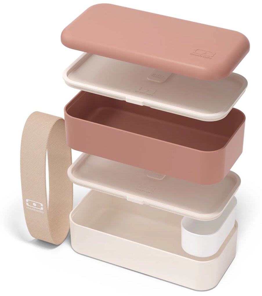 monbento Desiatový box Monbento Original Pink/Moka 1 l