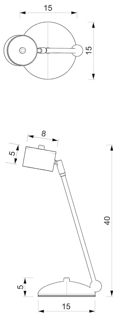 Stolná lampa Arena, 1x biele kovové tienidlo, w/ch