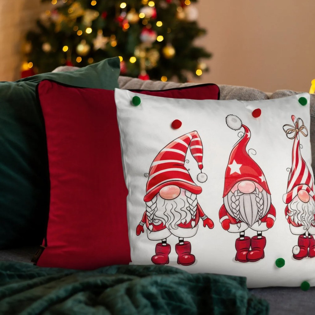 VIANOČNÁ GOBELÍNOVÁ DEKORAČNÁ OBLIEČKA NA VANKÚŠ GOBLIN 45X45 CM VZOROVANÁ