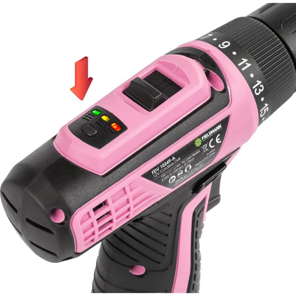 Fieldmann FDV 10249-A aku vŕtačka, 12 V