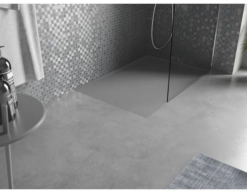 Mexen Amon, SMC obdĺžniková sprchová vanička 100 x 80 cm, šedá, 4F618010