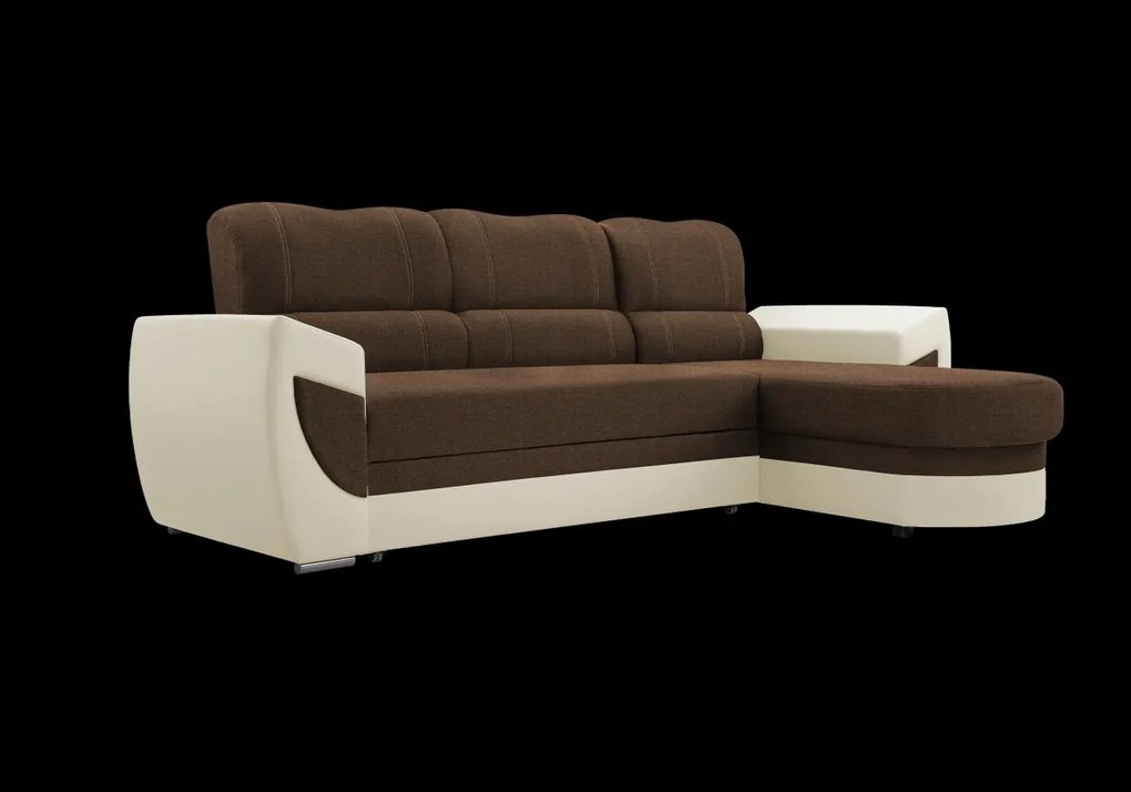 Rohová sedací souprava TRENDI L 250 cm světle šedá/tmavě šedá levá