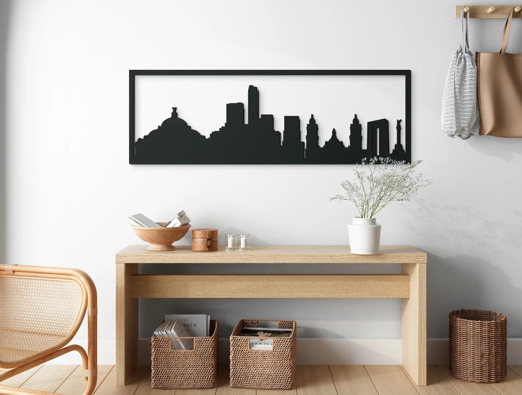drevko Obraz Mexiko panoráma Rozmer obrazu: 29,5 x 89 cm, Farba dekorácie: Čierna