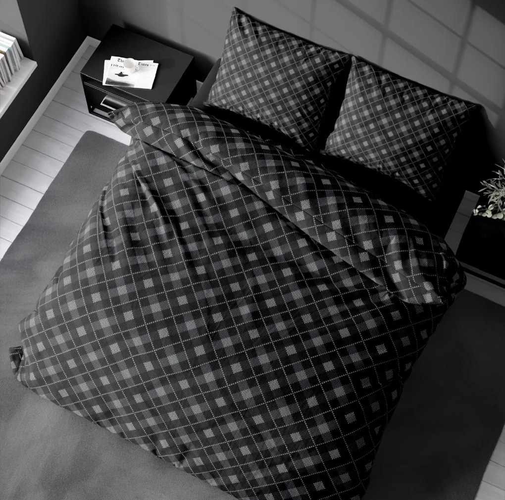 Flanel lepedők Black Winter 200x140cm+90x70cm TiaHome - 1x Vankúš 90x70cm, 1x Paplón 140x200cm