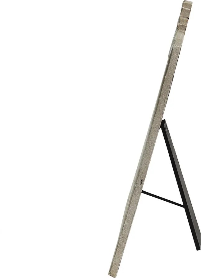 Krémový antik fotorámik s popraskanou štruktúrou - 27*2*36 cm / 13*17 cm