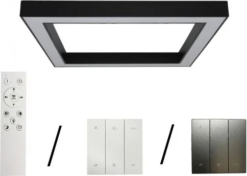 LED stropné svietidlo LED/150W/230V 3000/4000/6500K 120x120 cm čierne
