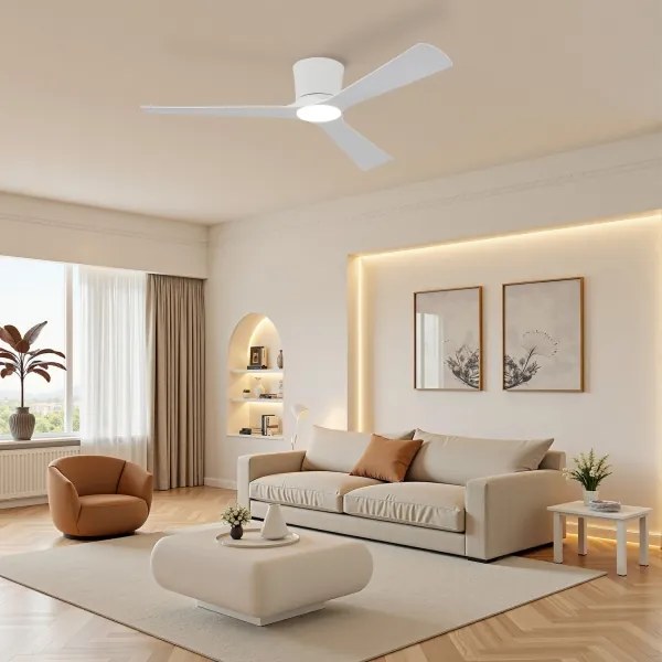 ZEVENTI - LED stropný ventilátor AUREX LED/24W/230V Wi-Fi Tuya biely + diaľkové ovládanie