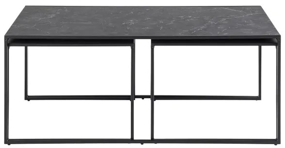 Súprava konferenčných stolíkov ALMA, 3 ks, antracit