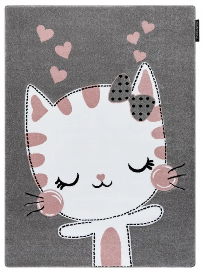 Detský kusový koberec Kitty sivý, Velikosti 140x190cm