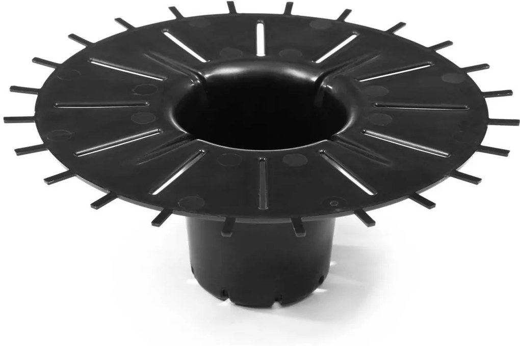 PLASTOVÝ KVETINÁČ STRIPPED ECO 30X25 CM TMAVOHNEDÁ