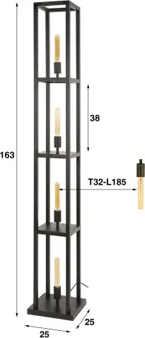 Stojaca lampa 73-14 Quadra 4L  - Komfort-nábytok