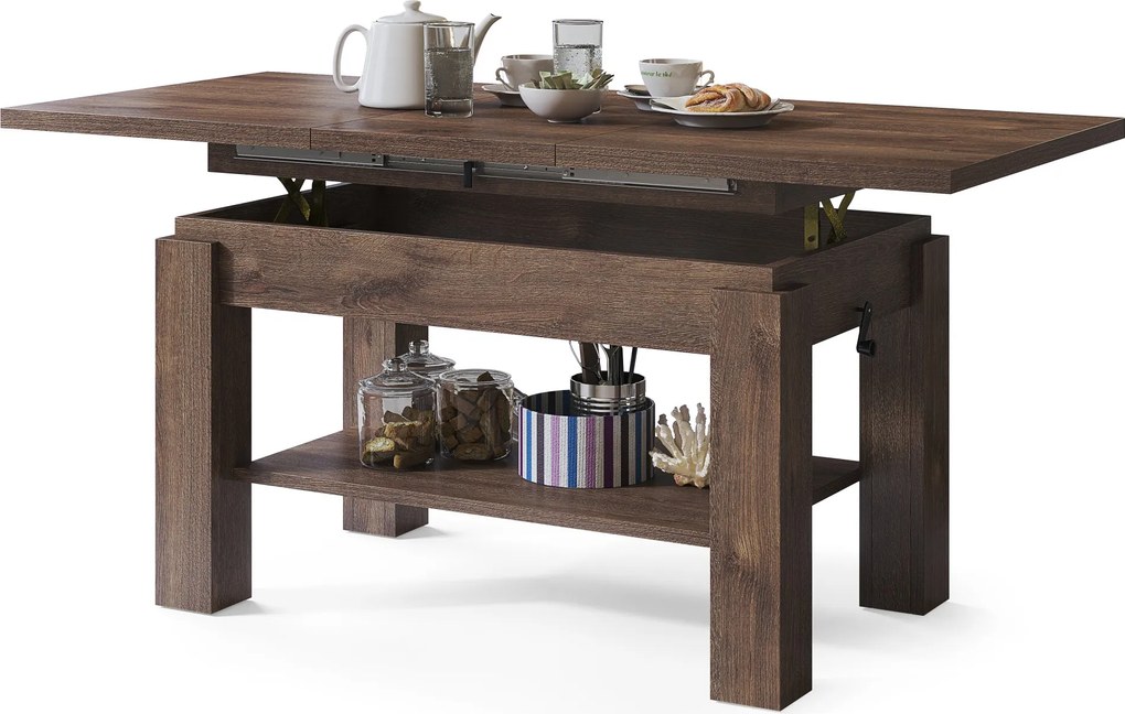 ASTORIA hnedý dub, rozkládací konferenční stolek