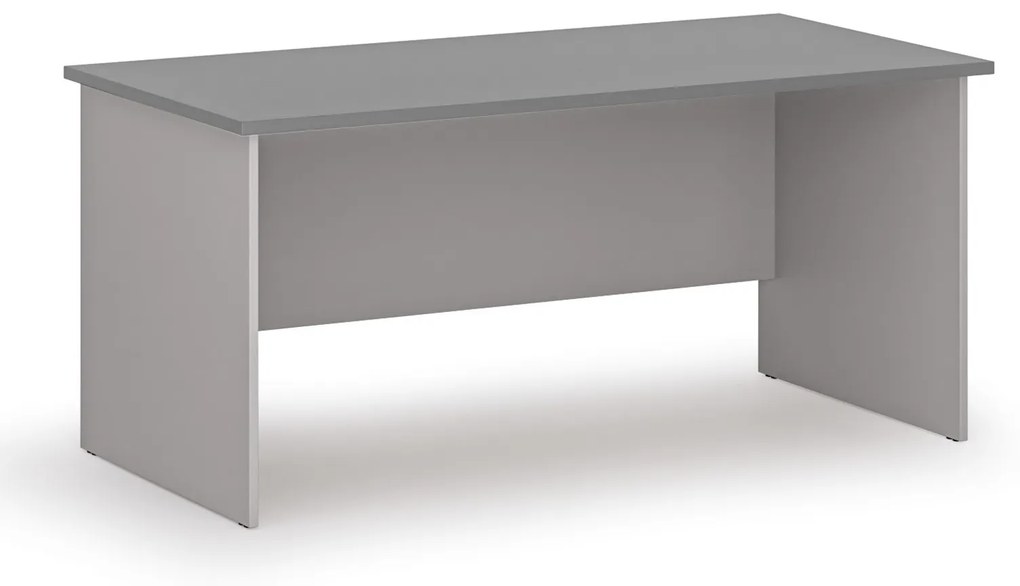 Kancelársky písací stôl PRIMO GRAY, 160x80 cm, sivá/grafit